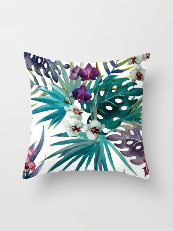 tropical orchid cushion cover