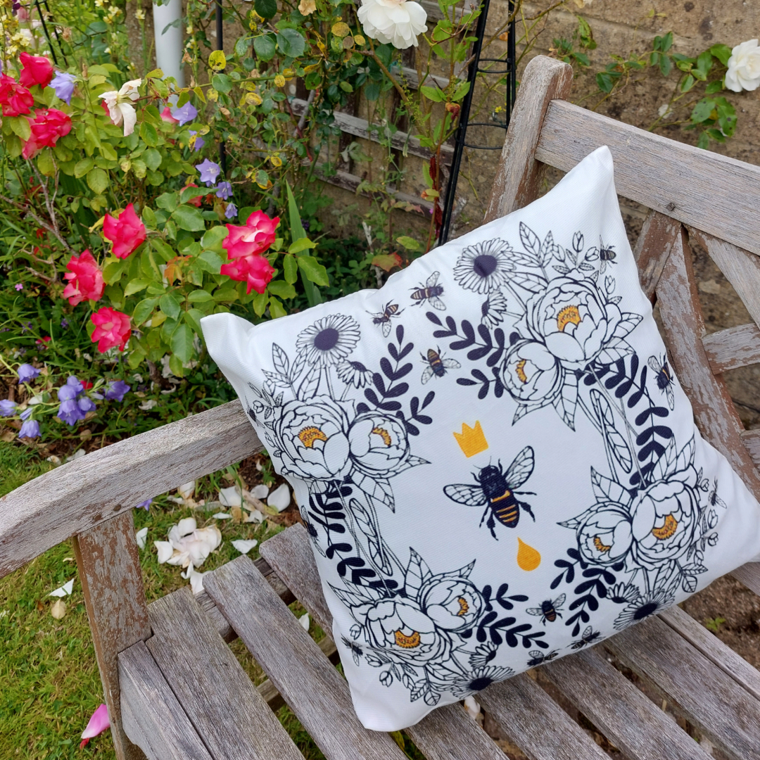 Bee Cushion Cover - A stylish and bold design featuring a bee