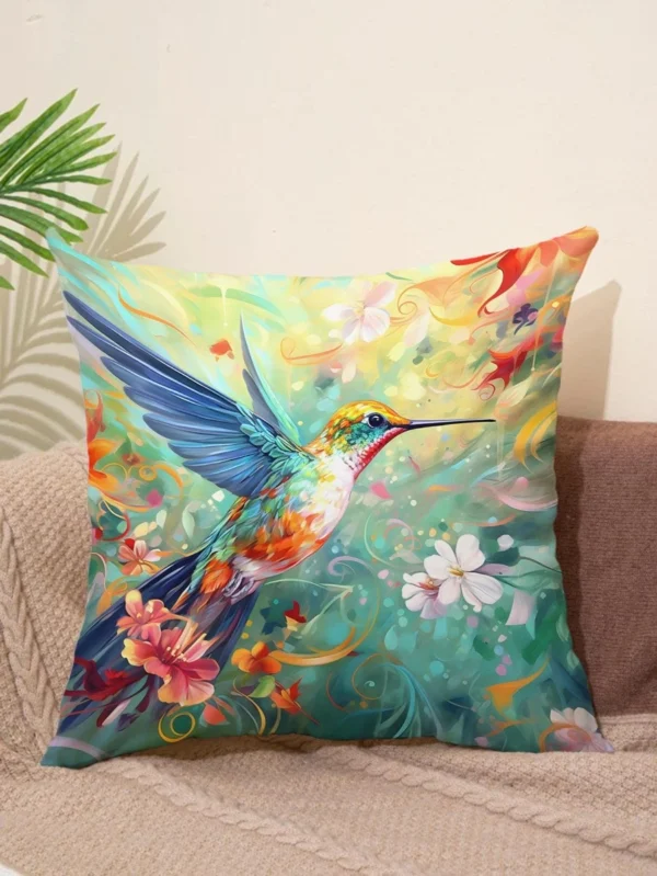 Hummingbird Paradise cushion cover