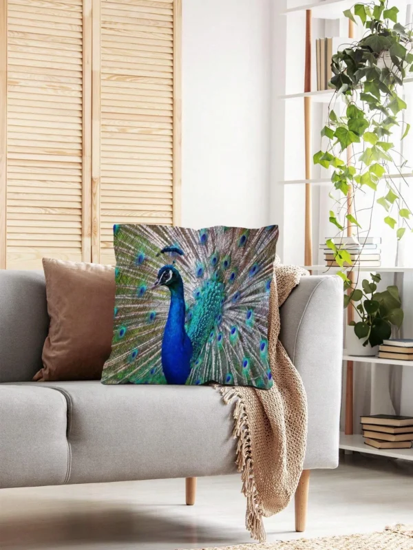 Peacock Cushion Cover - Cushco Cushion Covers