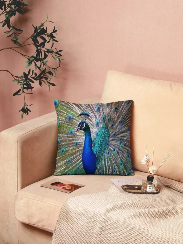 Peacock Cushion Cover - Cushco Cushion Covers