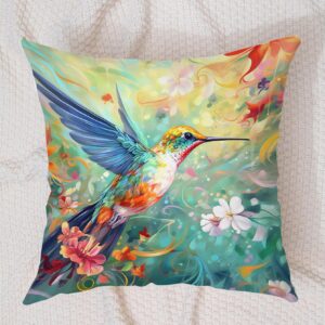 Hummingbird Paradise cushion cover